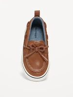 Faux-Leather Boat Shoes for Toddler Boys