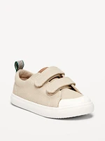 Canvas Double Secure-Strap Sneakers for Toddler Boys