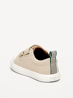 Canvas Double Secure-Strap Sneakers for Toddler Boys