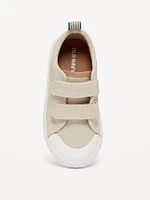 Canvas Double Secure-Strap Sneakers for Toddler Boys