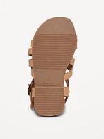 Faux-Leather Strappy Sandals for Toddler Girls