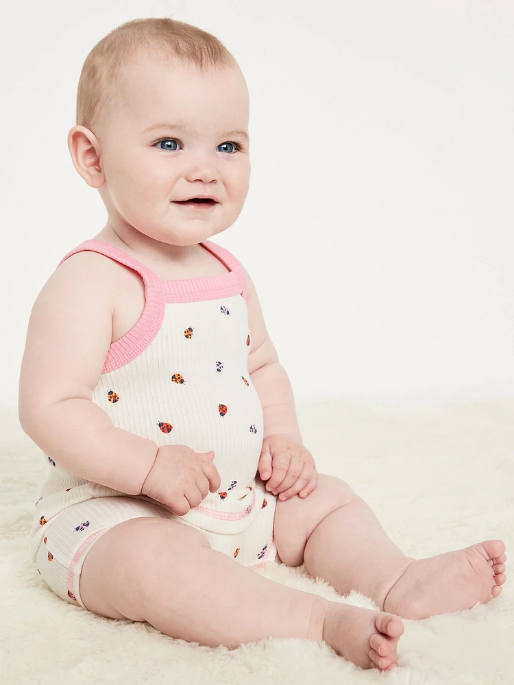 Ribbed Cami Top and Shorts Set for Baby
