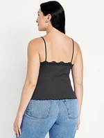 Lace-Trim Cami Tank Top