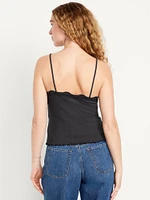 Lace-Trim Cami Tank Top