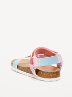 Faux-Leather Tech Sandals for Toddler Girls