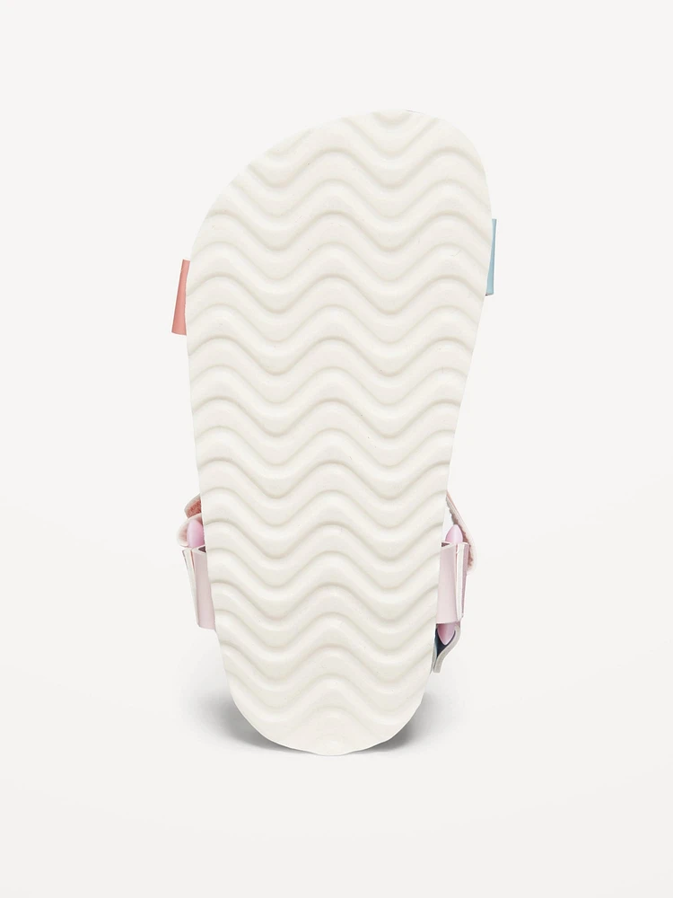 Faux-Leather Tech Sandals for Toddler Girls
