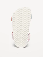 Faux-Leather Tech Sandals for Toddler Girls