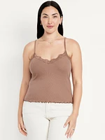 Lace-Trim Cami Tank Top