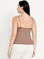 Lace-Trim Cami Tank Top