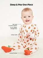 Unisex 3-Pack Sleep & Play 2-Way-Zip Footed One-Piece for Baby