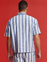 Old Navy x Disney© Linen-Blend Cropped Utility Shirt