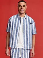 Old Navy x Disney© Linen-Blend Cropped Utility Shirt
