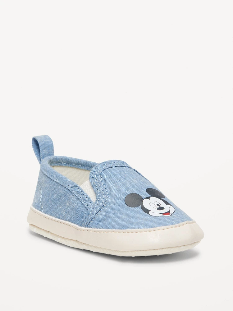Disney© Mickey Mouse Canvas Slip-On Sneakers for Baby