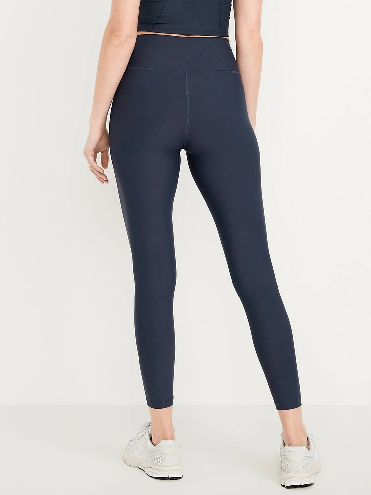 High-Waisted PowerSoft Rib Mix 7/8 Leggings