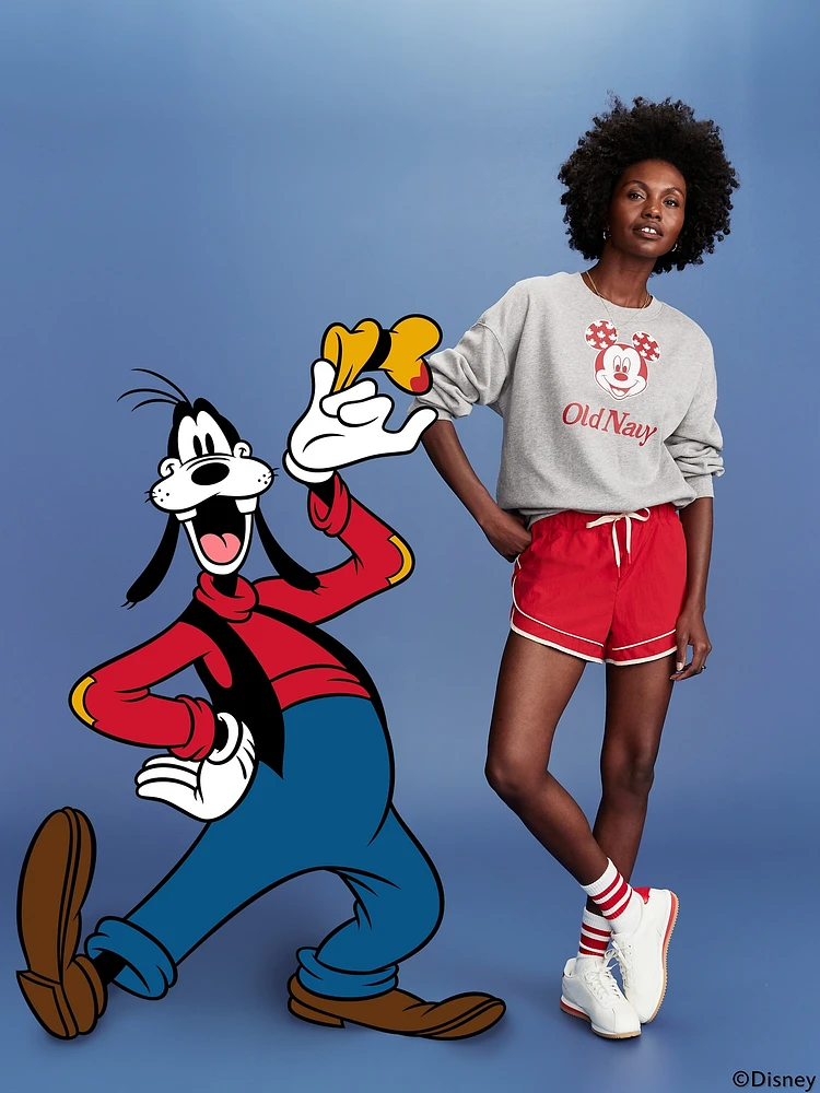 Old Navy x Disney© Mickey Mouse Oversized Graphic Flag Sweatshirt