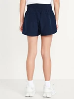 High-Waisted Dolphin-Hem Run Shorts for Girls