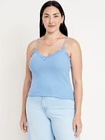 Lace-Trim Cami Tank Top