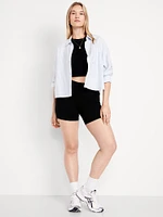 High-Waisted Biker Shorts -- 6-inch inseam