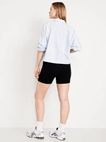 High-Waisted Biker Shorts -- 6-inch inseam