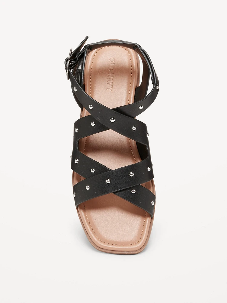 Faux-Leather Gladiator Sandals for Girls
