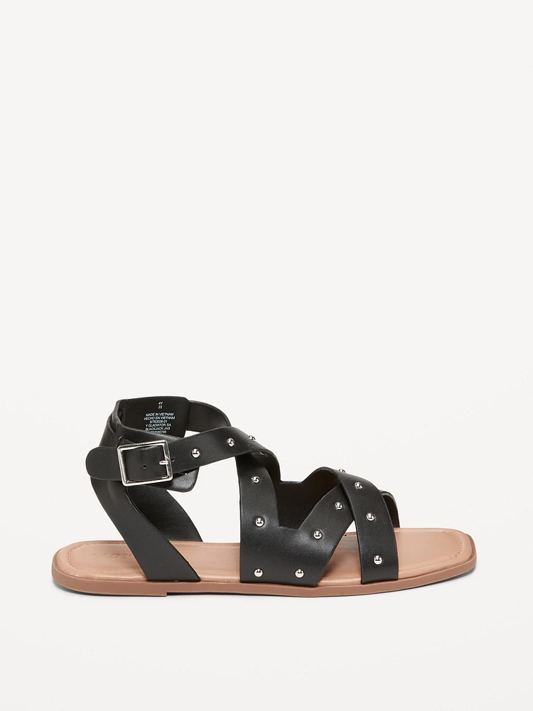 Faux-Leather Gladiator Sandals for Girls