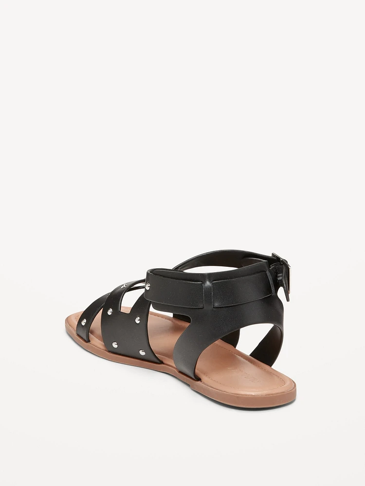 Faux-Leather Gladiator Sandals for Girls