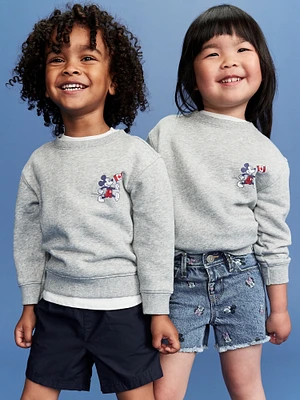 Old Navy x Disney© Mickey Mouse Oversized Unisex Flag Logo-Graphic Sweatshirt for Toddler