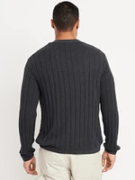 Ribbed Button-Front Cardigan