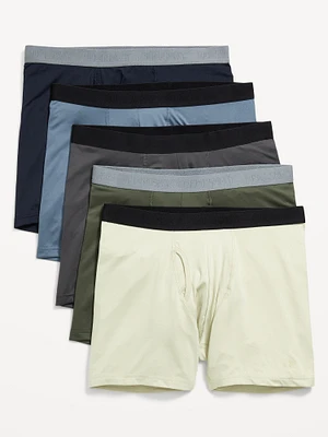 5-Pack Go-Dry Cool Performance Boxer Briefs -- 5-inch inseam