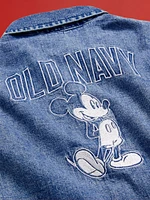 Old Navy x Disney© Mickey Mouse Long-Sleeve Jean Shirt for Toddler Boys