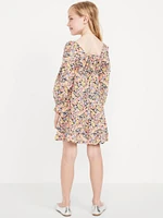 Long-Sleeve Fit and Flare Dress for Girls
