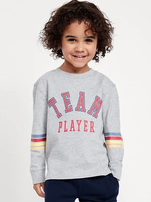 Oversized Long-Sleeve Graphic T-Shirt for Toddler Boys