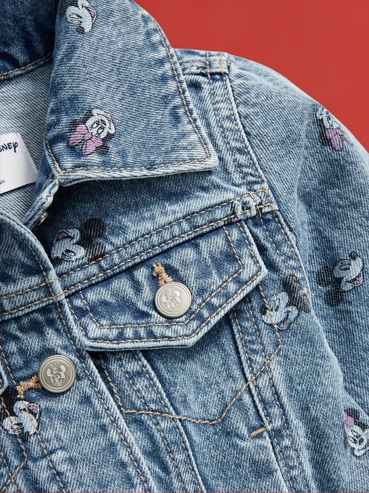 Old Navy x Disney© Printed Cropped Trucker Jean Jacket for Toddler Girls