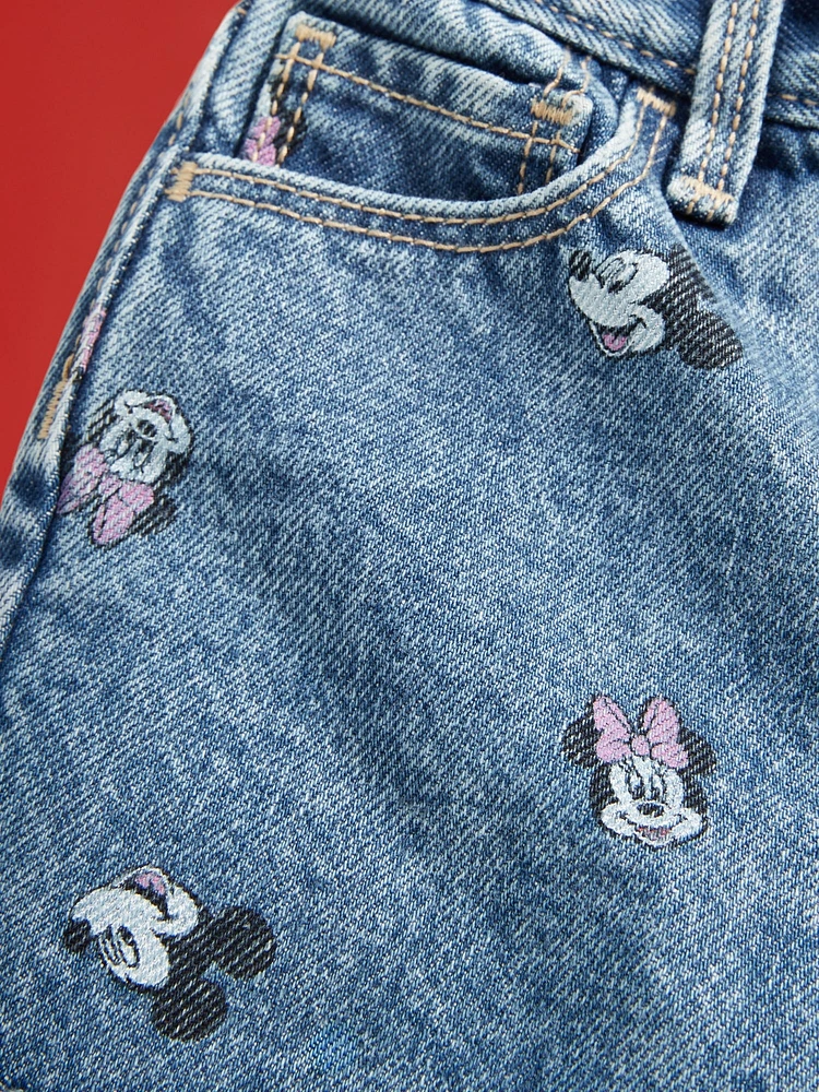 Old Navy x Disney© High-Waisted Frayed-Hem Jean Shorts for Toddler Girls