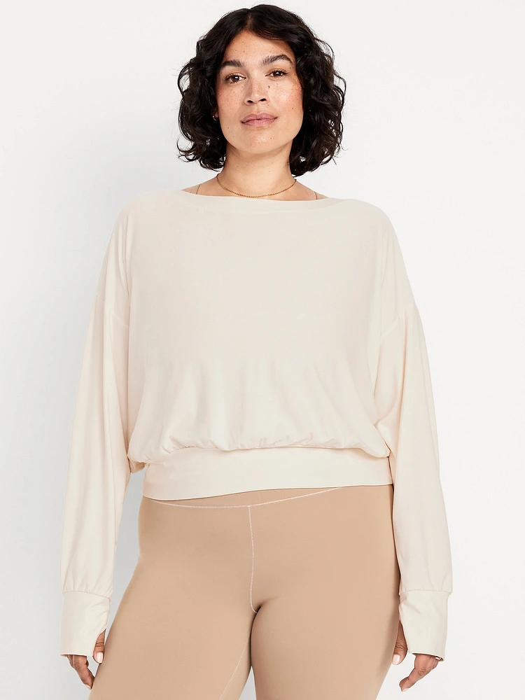 CloudMotion Boat-Neck Top