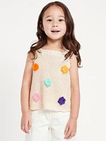 Applique Sweater-Knit Tank Top for Toddler Girls