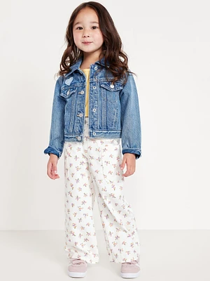 Pull-On Baggy Wide-Leg Cargo for Toddler Girls