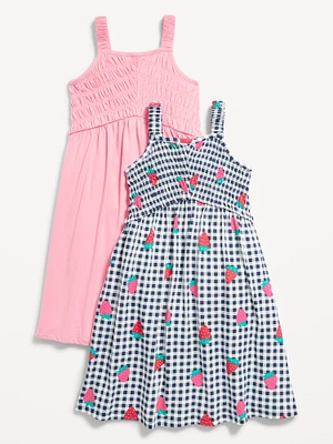 2-Pack Fit & Flare Sleeveless Smocked Dress for Girls