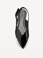 Wide Strap Slingback Flats