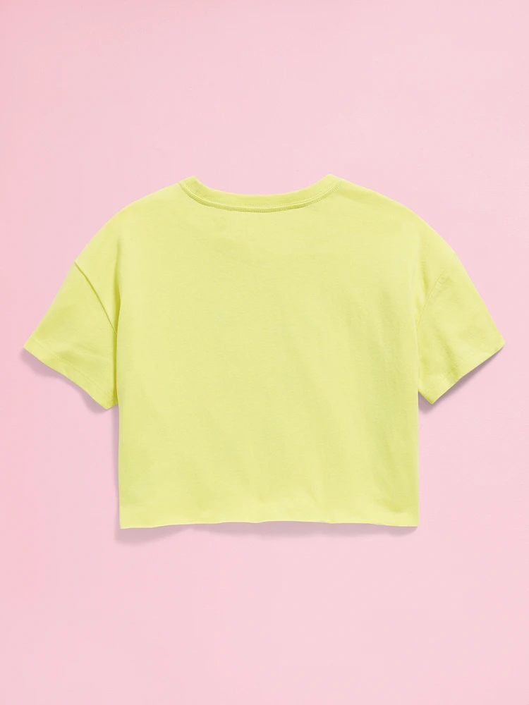 Old Navy x Disney© Cropped Graphic Raw-Edge T-Shirt for Girls