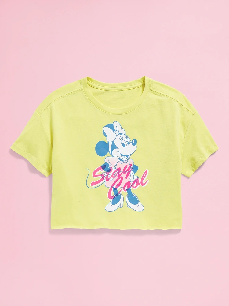 Old Navy x Disney© Cropped Graphic Raw-Edge T-Shirt for Girls