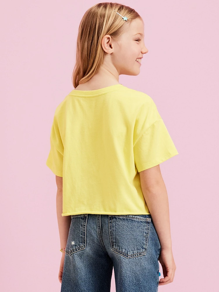 Old Navy x Disney© Cropped Graphic Raw-Edge T-Shirt for Girls