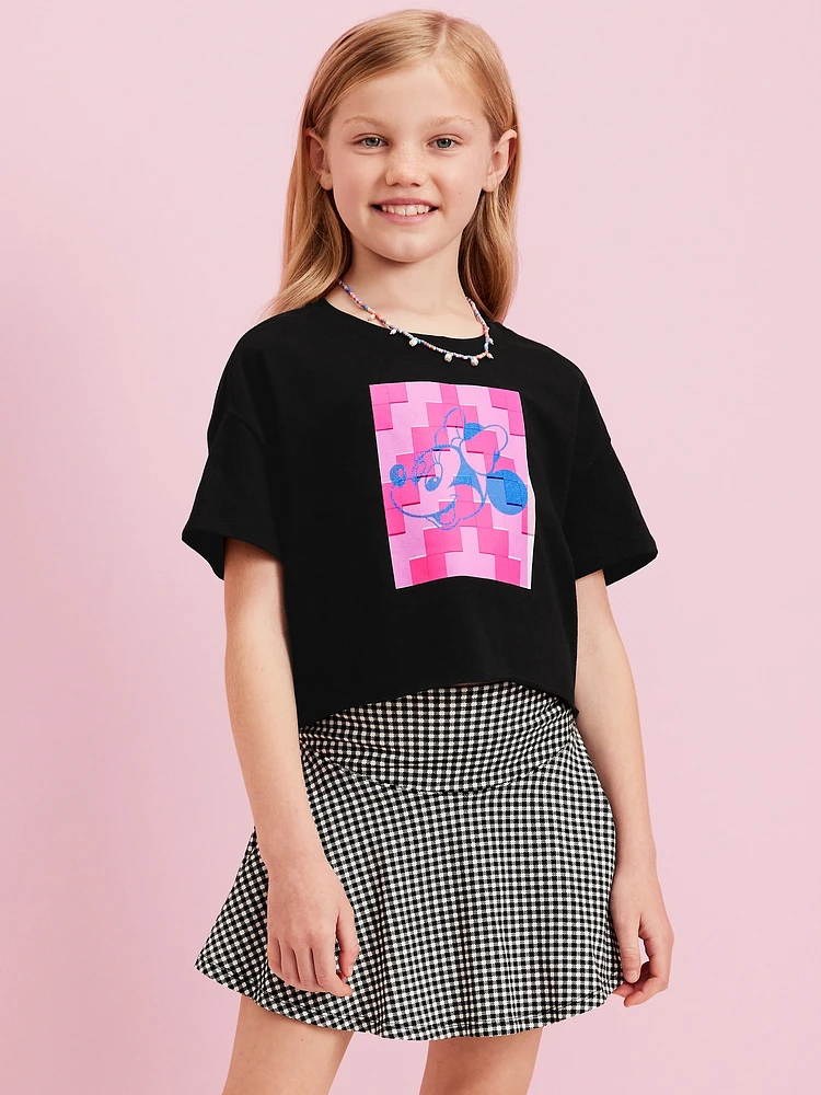 Old Navy x Disney© Cropped Graphic Raw-Edge T-Shirt for Girls