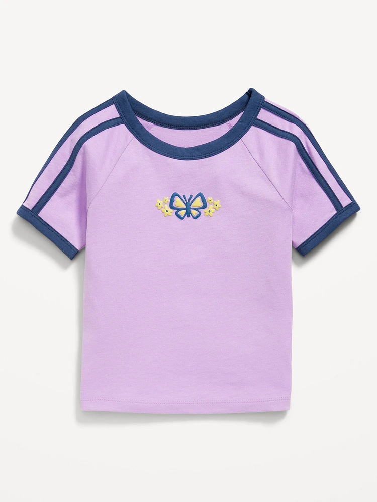 Fitted Short-Sleeve Graphic T-Shirt for Girls
