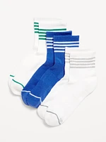 3-Pack Athletic Quarter Crew for Women