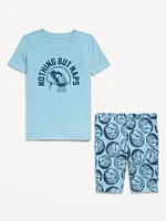 Printed Snug-Fit Pajama Set for Boys