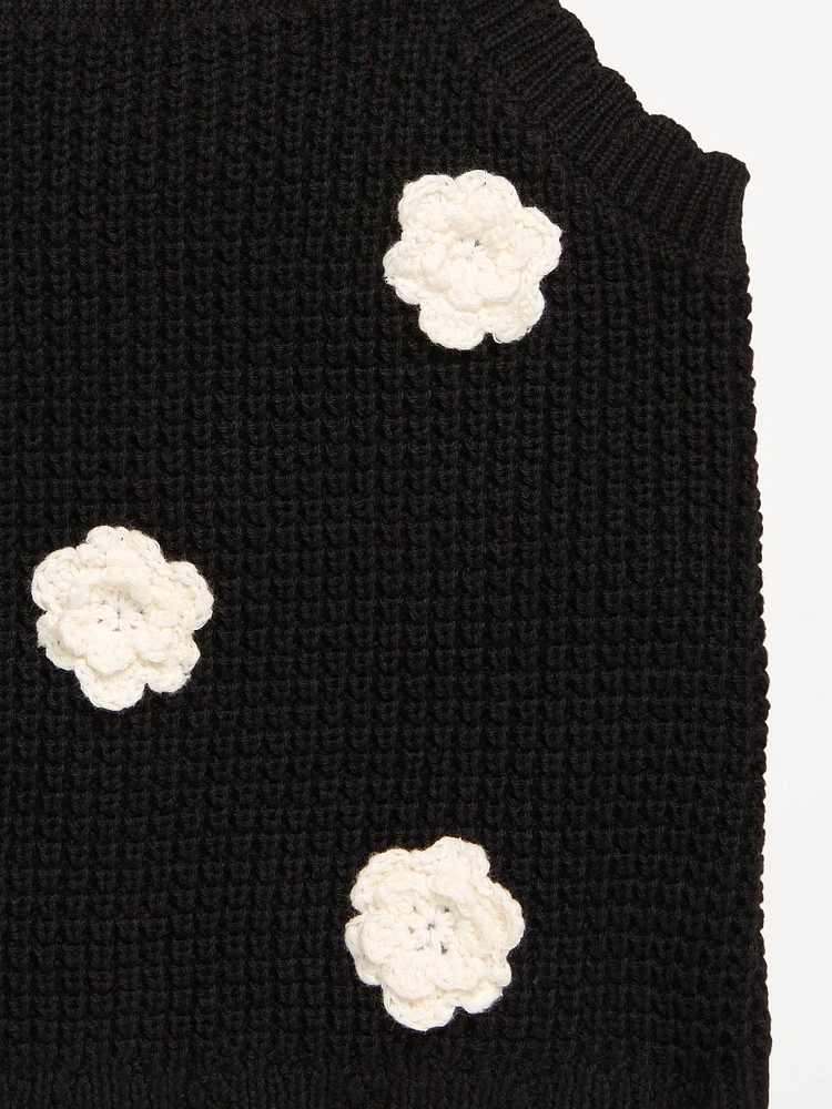 Applique Sweater-Knit Tank Top for Toddler Girls