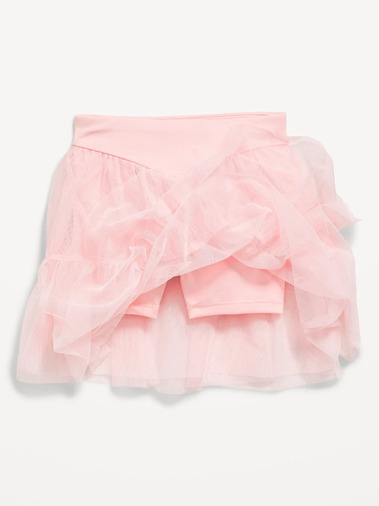 High-Waisted Tutu Performance Skort for Toddler Girls
