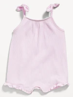 Sleeveless Tie-Knot One-Piece Romper for Baby