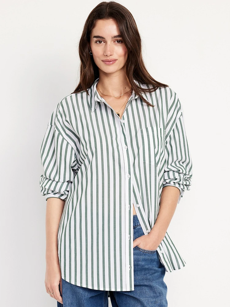 Oversized Button-Down Boyfriend Shirt